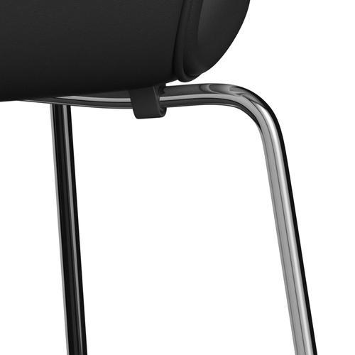 [product_category]-Fritz Hansen 3107 Chair Full Upholstery, Chrome/Soft Black-Fritz Hansen-3107FU-SOBLA-CST-FRI-7