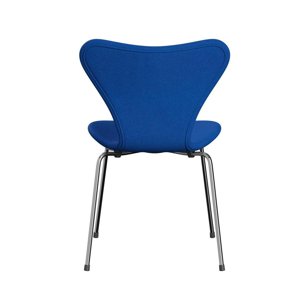 Fritz Hansen 3107 Chair Full Upholstery, Chrome/Tonus Blue