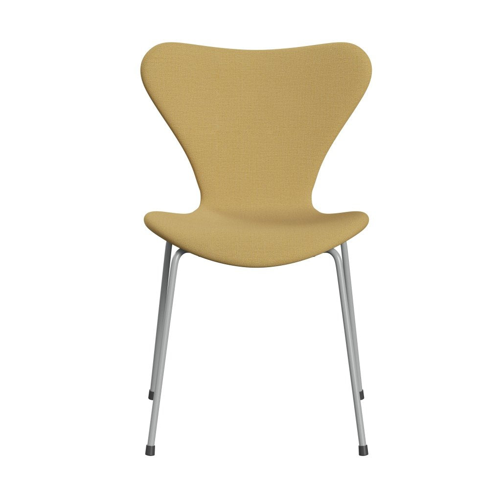 Fritz Hansen 3107 Silla tapicería completa, nueve grises/Christianshavn amarillo