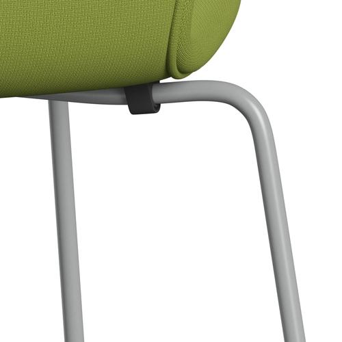 [product_category]-Fritz Hansen 3107 Chair Full Upholstery, Nine Grey/Fame Light Grass Green-Fritz Hansen-3107FU-F68145-DRNIGR-FRI-7