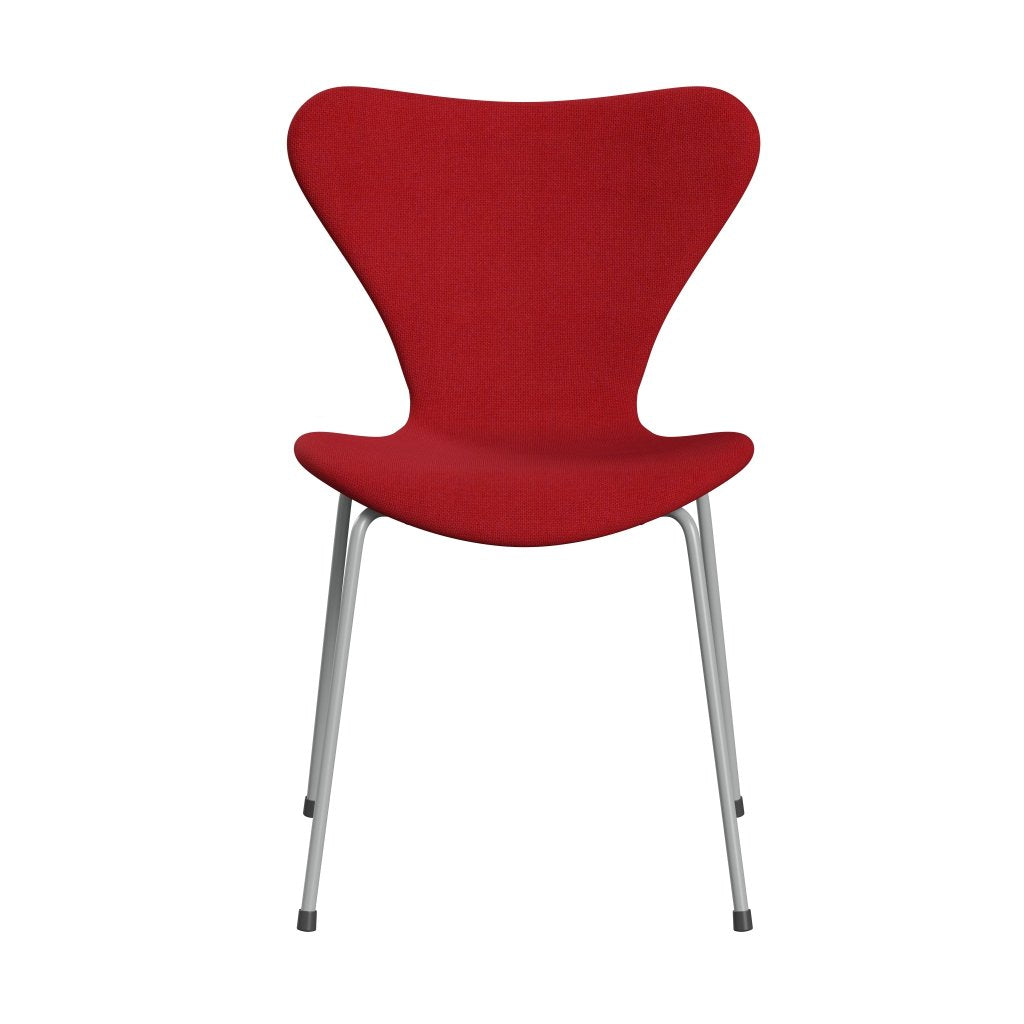 Fritz Hansen 3107 Chair Full Upholstery, Nine Grey/Hallingdal Red (Hal680)