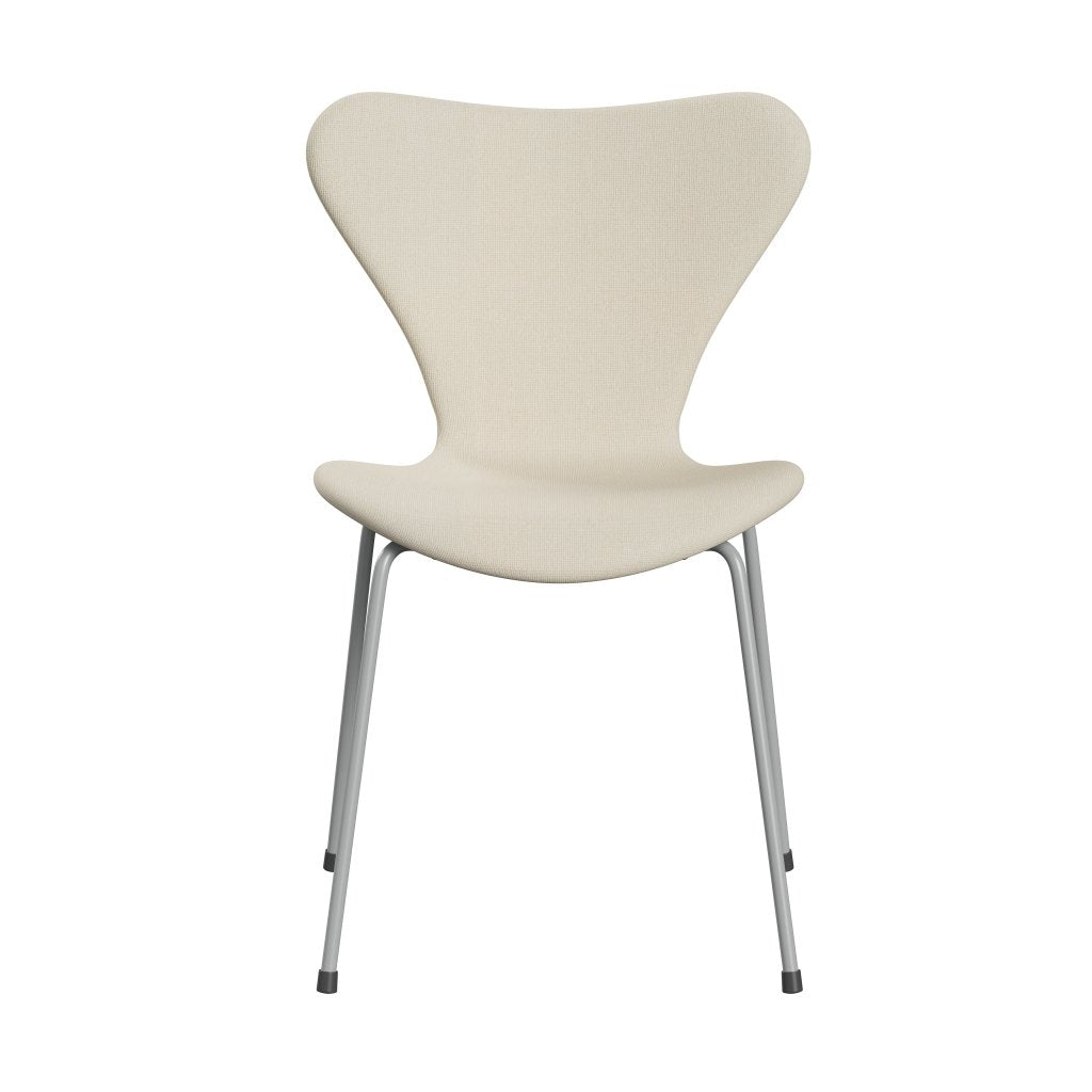 Fritz Hansen 3107 chaise complète complète, neuf gris / hallingdal laine blanche