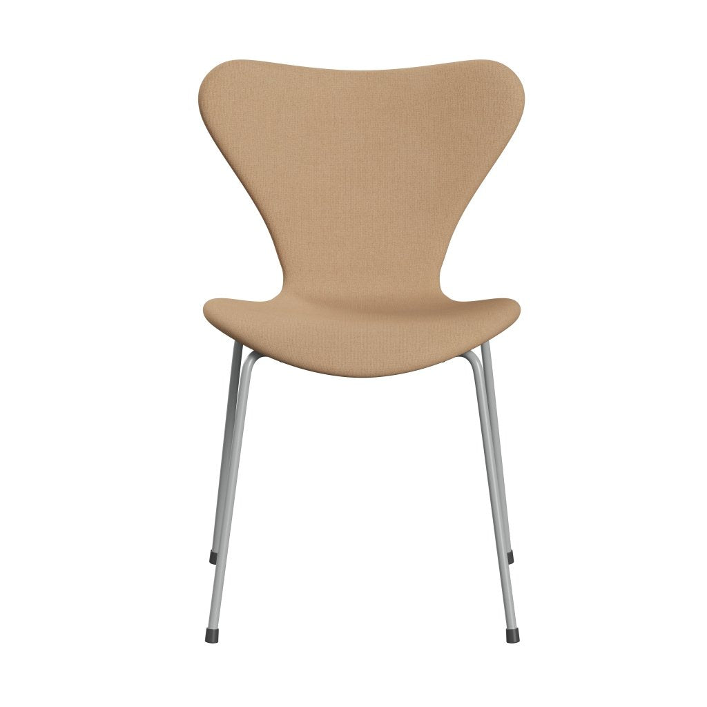 Fritz Hansen 3107 Stuhl Vollpolsterung, Nine Grey/Tonus Warm Beige