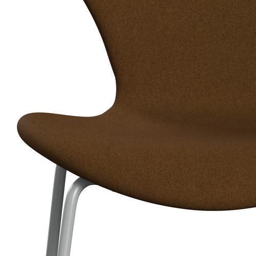 [product_category]-Fritz Hansen 3107 Chair Full Upholstery, Nine Grey/Tonus Warm Brown (Ton364)-Fritz Hansen-3107FU-TON364-DRNIGR-FRI-6