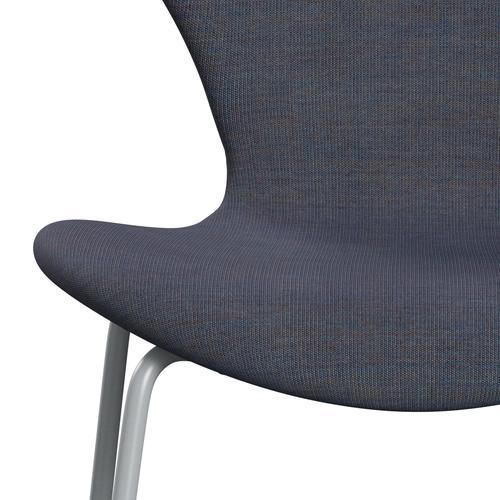 [product_category]-Fritz Hansen 3107 Chair Full Upholstery, Silver Grey/Canvas Light Blue (Ca0734)-Fritz Hansen-3107FU-CA0734-SIGREY-FRI-6