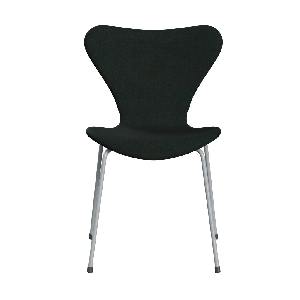 Fritz Hansen 3107 sedia piena tappezzeria, carbone grigio argento/divina