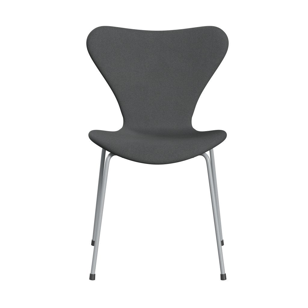 Fritz Hansen 3107 stoel Volledige bekleding, zilvergrijs/divina donkergrijs