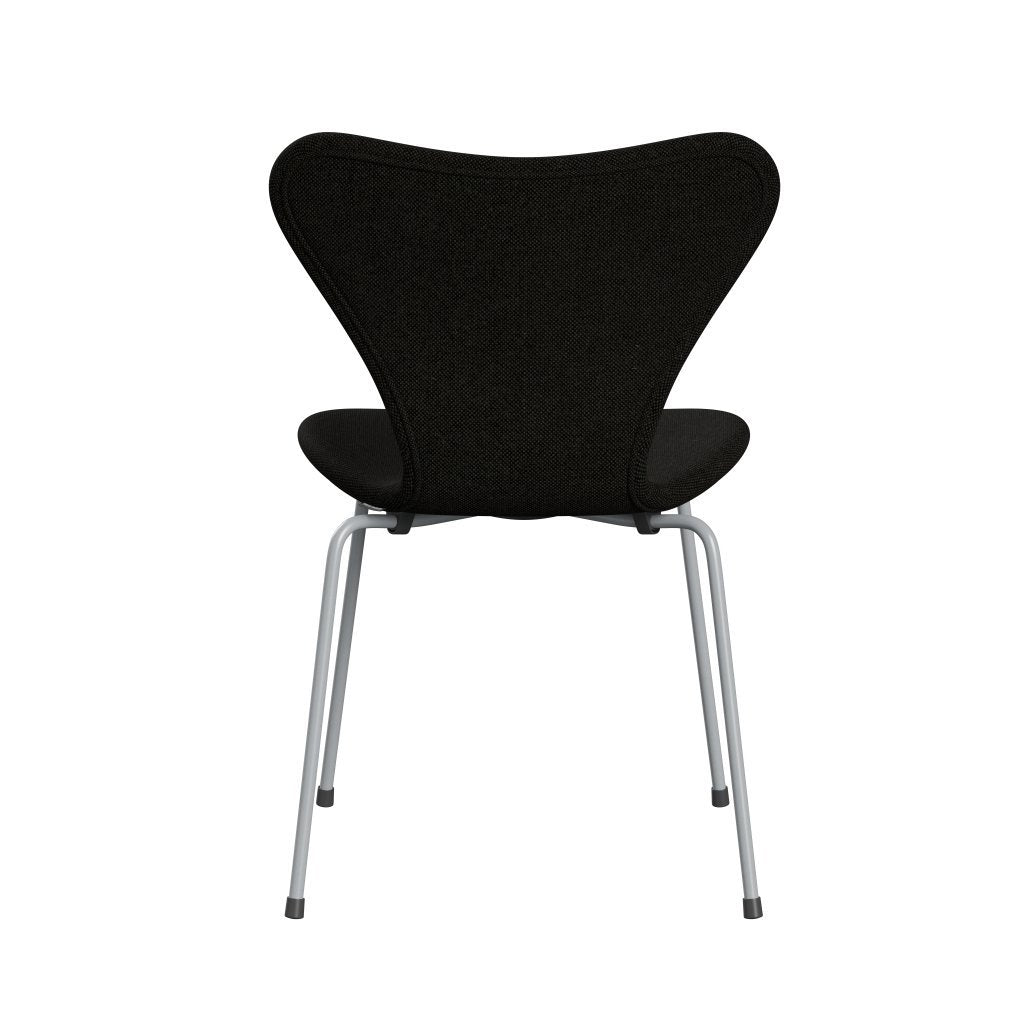 [product_category]-Fritz Hansen 3107 Chair Full Upholstery, Silver Grey/Hallingdal Black/Grey (Hal173)-Fritz Hansen-3107FU-HAL173-SIGREY-FRI-4