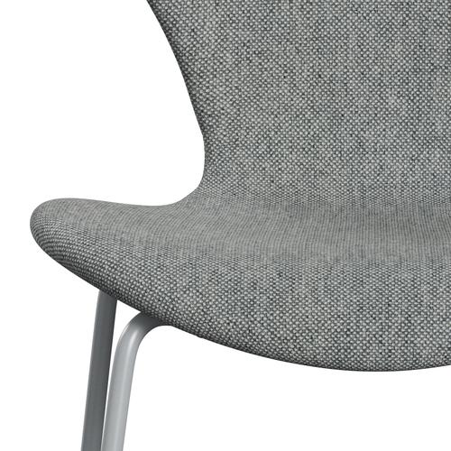 [product_category]-Fritz Hansen 3107 Chair Full Upholstery, Silver Grey/Hallingdal White Grey-Fritz Hansen-3107FU-HAL116-SIGREY-FRI-6