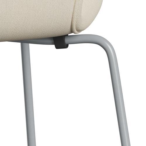 [product_category]-Fritz Hansen 3107 Chair Full Upholstery, Silver Grey/Hallingdal Wool White-Fritz Hansen-3107FU-HAL100-SIGREY-FRI-7