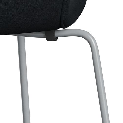 [product_category]-Fritz Hansen 3107 Chair Full Upholstery, Silver Grey/Remix Black (Rem996)-Fritz Hansen-3107FU-REM996-SIGREY-FRI-7