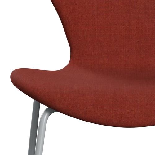 [product_category]-Fritz Hansen 3107 Chair Full Upholstery, Silver Grey/Remix Terracotta-Fritz Hansen-3107FU-REM653-SIGREY-FRI-6