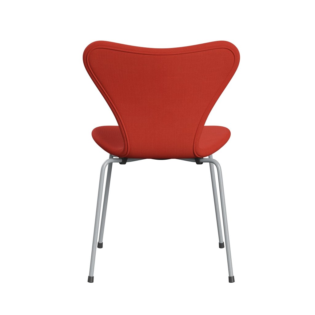 [product_category]-Fritz Hansen 3107 Chair Full Upholstery, Silver Grey/Steelcut Light Red-Fritz Hansen-3107FU-STI550-SIGREY-FRI-4