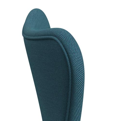 [product_category]-Fritz Hansen 3107 Chair Full Upholstery, Silver Grey/Steelcut Trio Turquoise-Fritz Hansen-3107FU-STR983-SIGREY-FRI-5