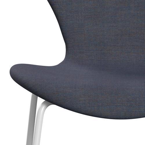 [product_category]-Fritz Hansen 3107 Chair Full Upholstery, White/Canvas Light Blue (Ca0734)-Fritz Hansen-3107FU-CA0734-DRWH-FRI-6