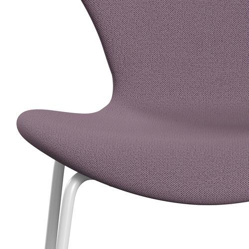 [product_category]-Fritz Hansen 3107 Chair Full Upholstery, White/Capture Violet/Brown-Fritz Hansen-3107FU-CP6202-DRWH-FRI-6