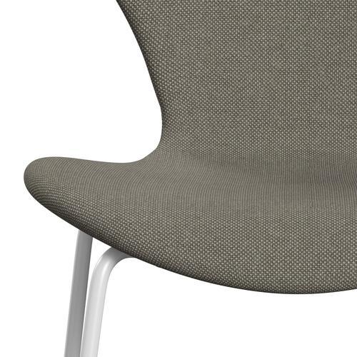 [product_category]-Fritz Hansen 3107 Chair Full Upholstery, White/Hallingdal Beige-Fritz Hansen-3107FU-HAL123-DRWH-FRI-6