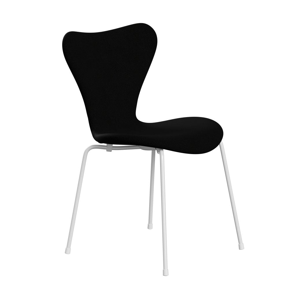 [product_category]-Fritz Hansen 3107 Chair Full Upholstery, White/Hallingdal Black-Fritz Hansen-3107FU-HAL190-DRWH-FRI-2