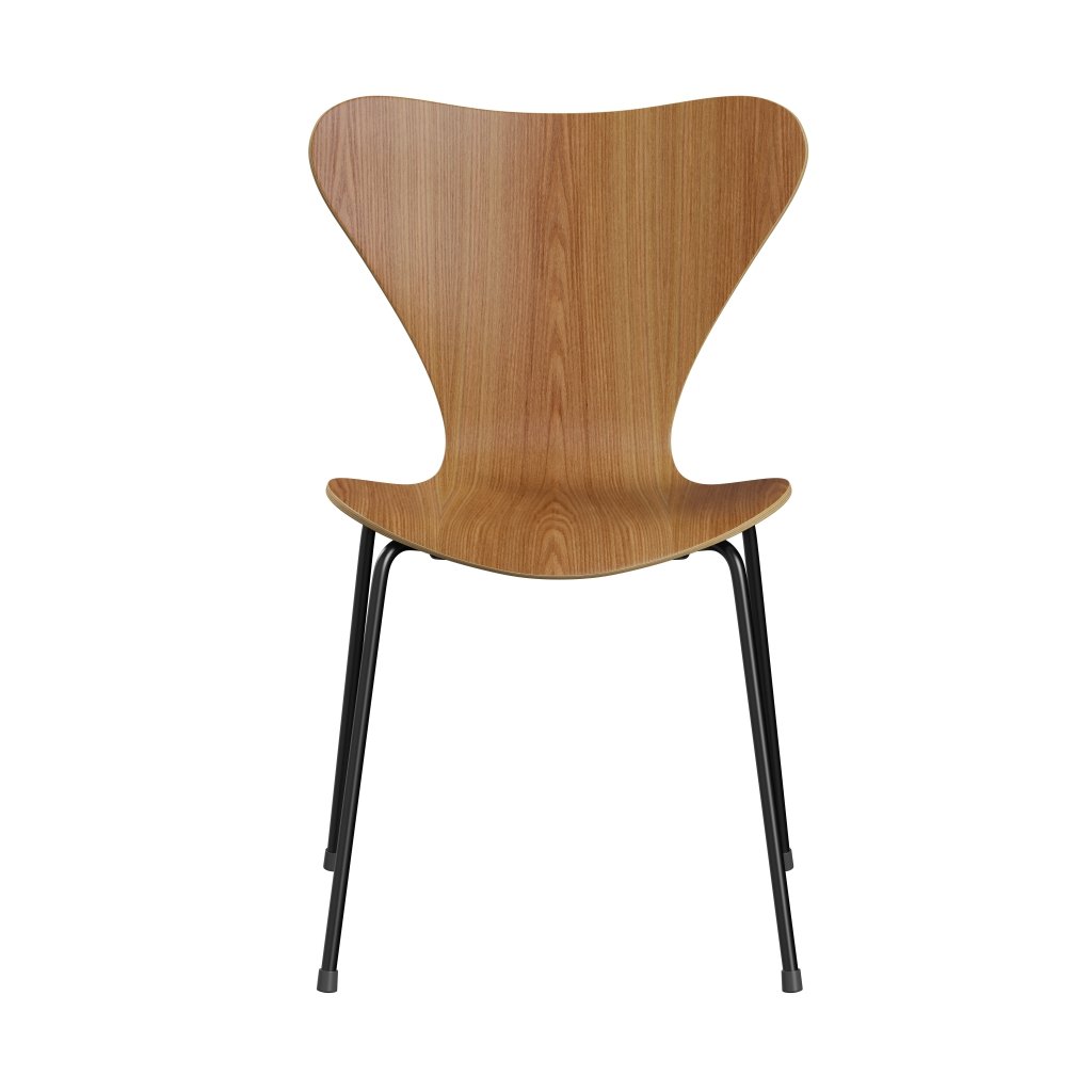 [product_category]-Fritz Hansen 3107 Chair Unupholstered, Black/Elm Veneer Natural-Fritz Hansen-3107-ELM001-DRBL-FRI-1