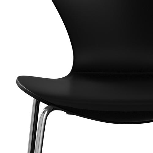 [product_category]-Fritz Hansen 3107 Chair Unupholstered, Chrome/Lacquered Black-Fritz Hansen-3107-LA190-CST-FRI-6