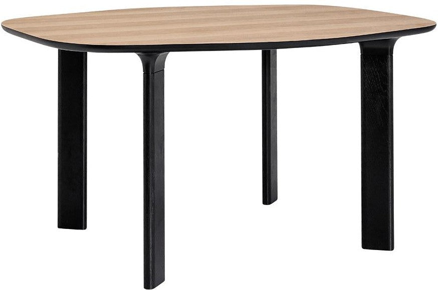 Fritz Hansen Analoge tabel 130 cm, walnootfineer / zwarte gelakte benen