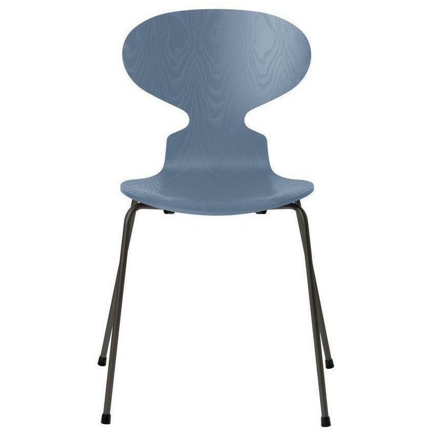 Fritz Hansen Armeise Stuhl gefärbt Asche Dämmerung Blue Bowl, warme Graphitbasis