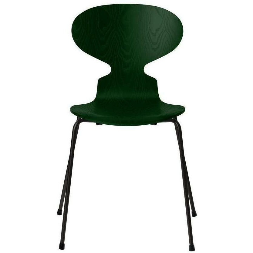 Fritz Hansen Ant sedia tinta di cenere evergreen ciotola, base nera