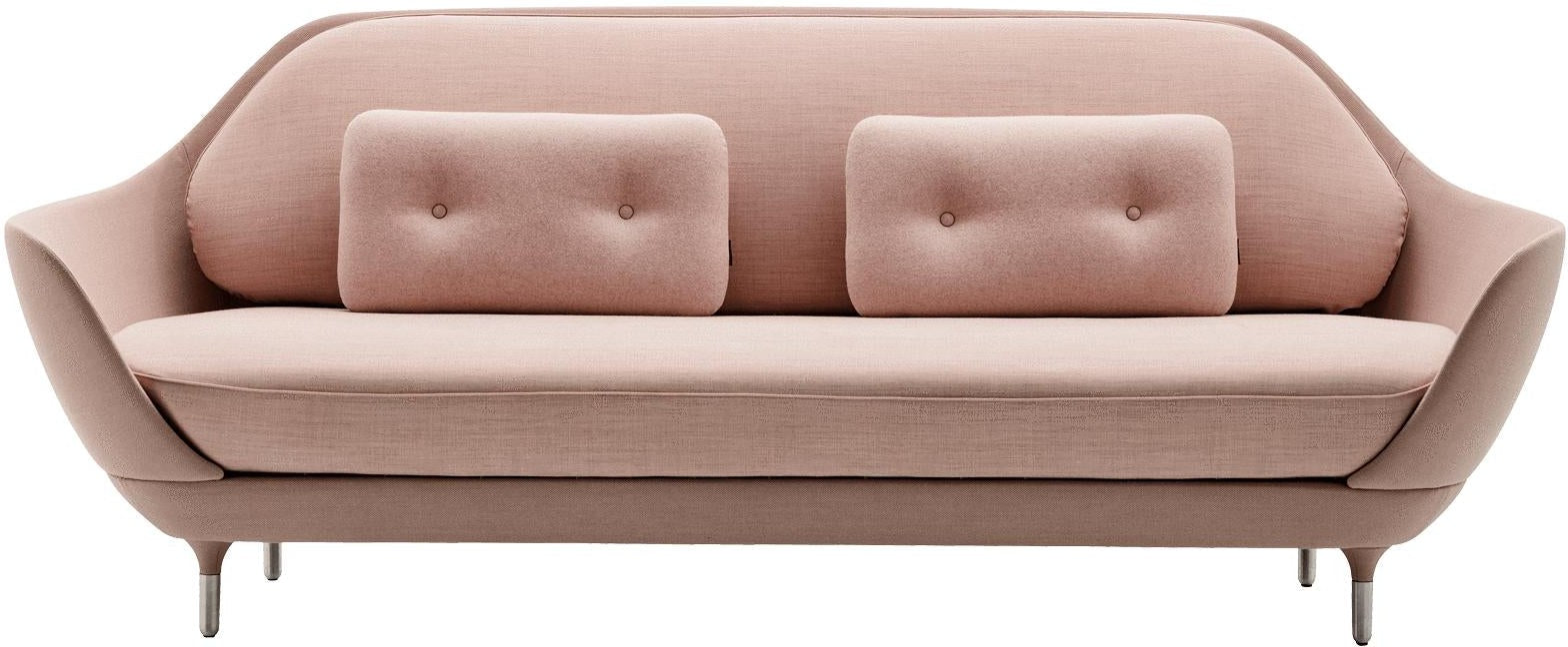 Fritz Hansen FAVN SOFA, STEELCUT Pink/ Canvas Pink