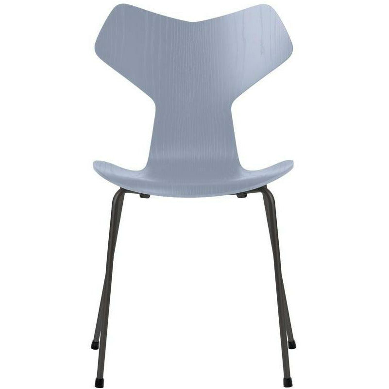 Fritz Hansen Grand Prix Silla de color cense Lavender Blue Bowl, base de grafito cálido