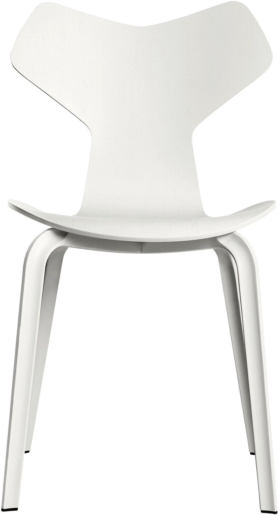 Fritz Hansen Grand Prix Silla de color Cenizas de madera, blanco