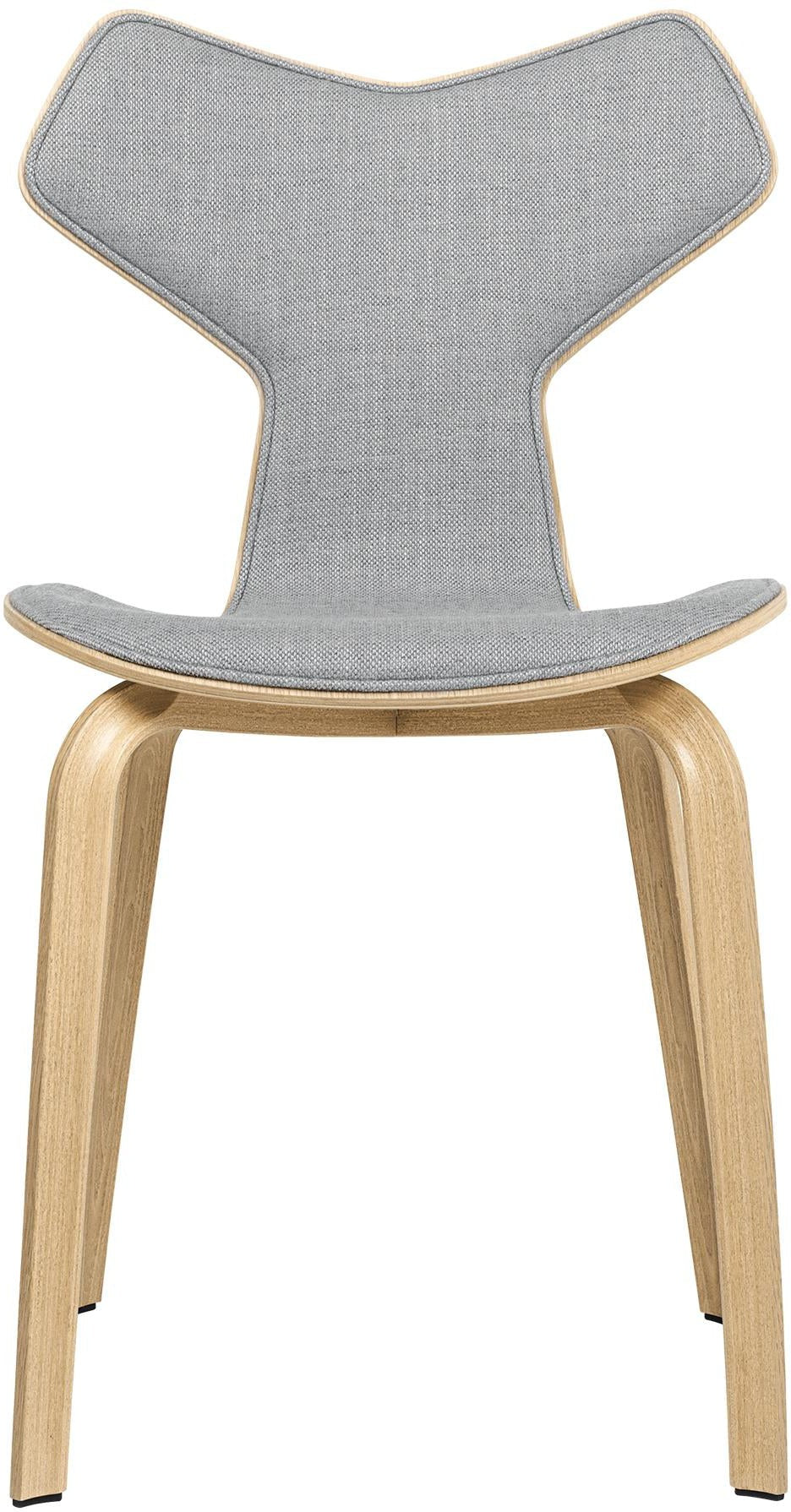 Fritz Hansen Grand Prix Chair Front klädseltyg, Hallingdal Gray/Oak