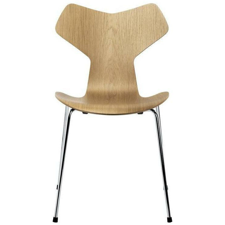 Fritz Hansen Grand Prix Silla lacado con cáscara, base de acero cromado