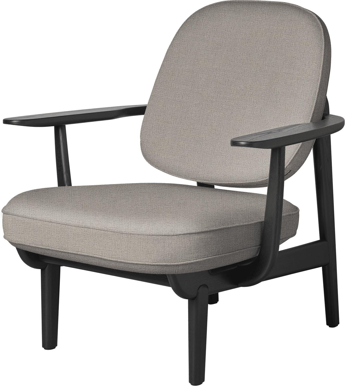 Fritz Hansen Jh97 Fred Lounge Chair Black Colored Ash, Light Beige