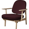 Fritz Hansen JH97 Fred Lounge Chair Lacked Oak, rot