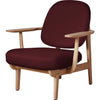  Jh97 Fred Lounge Chair Oiled Oak Light Beige