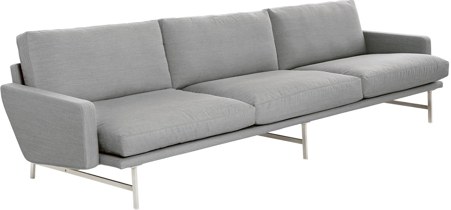 Fritz Hansen Lissoni divano tessuto 3 persone, remix grigio chiaro