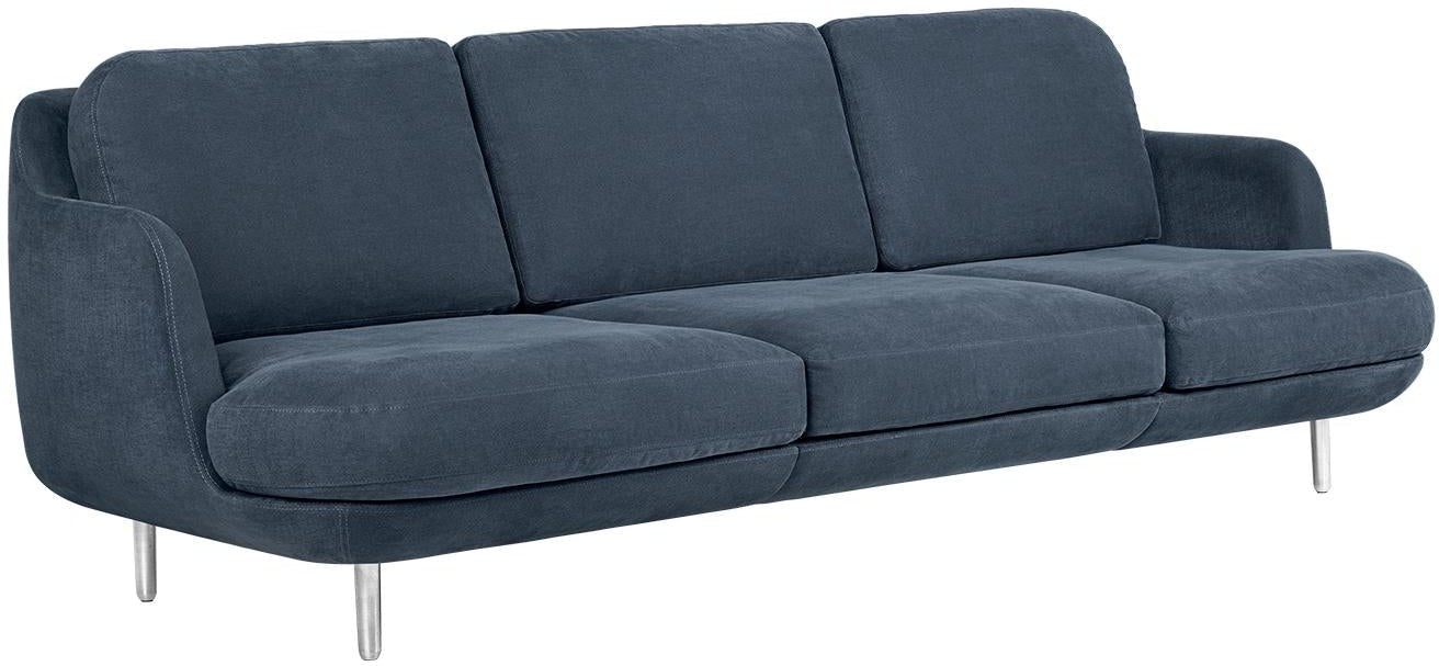 Fritz Hansen Lune Sofa Stoff 3 Personen, Linara Blueberry