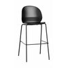 Fritz Hansen N02 Recycler les tabourets à barre haute, noir / noir