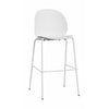 Fritz Hansen N02 Recycler les tabourets à barre haute, off blanc / blanc