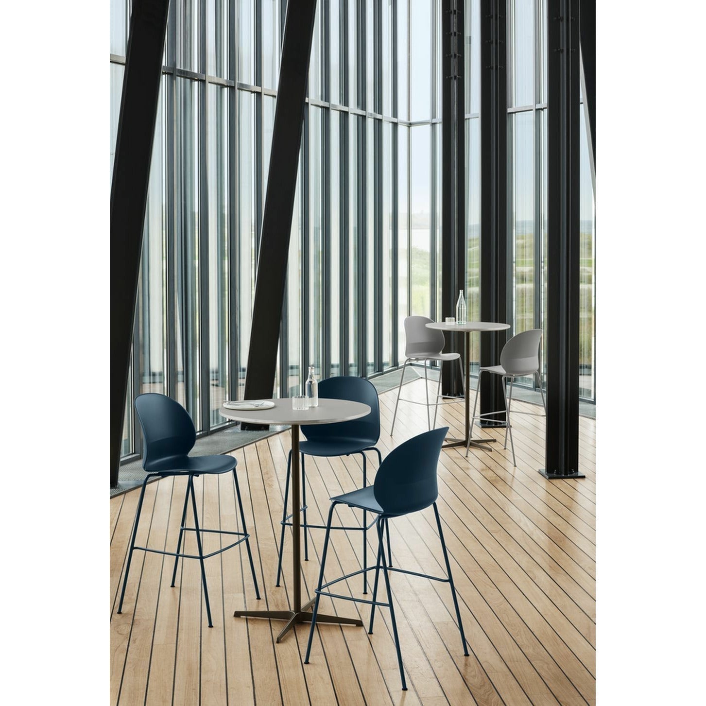 [product_category]-Fritz Hansen N02 Recycle Low Bar Stool, Dark Blue/Black-Fritz Hansen-N02-40-Dark-Blue-Black-FRI-6