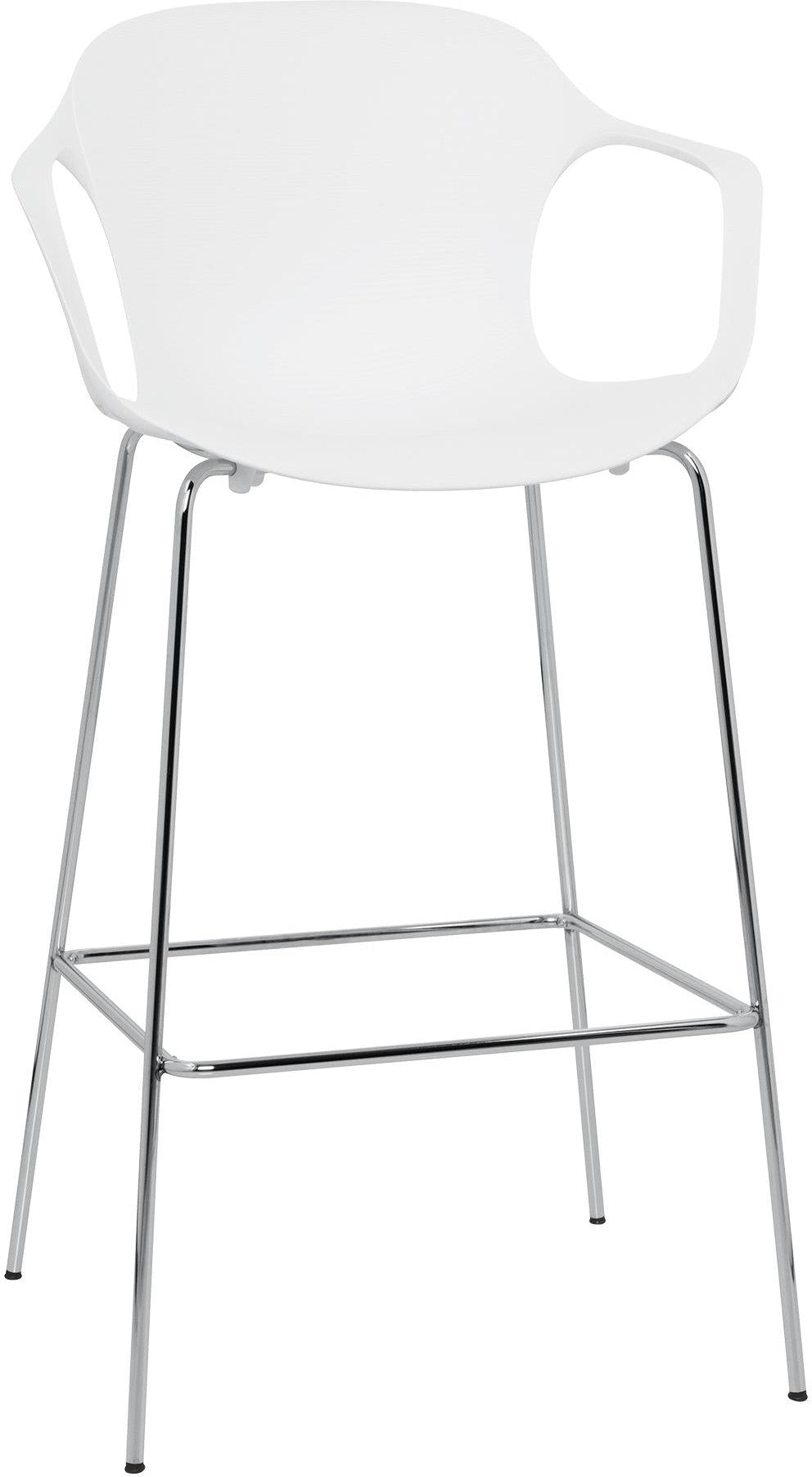 Fritz Hansen Fauteuil de chaise de bar sieste, blanc lait