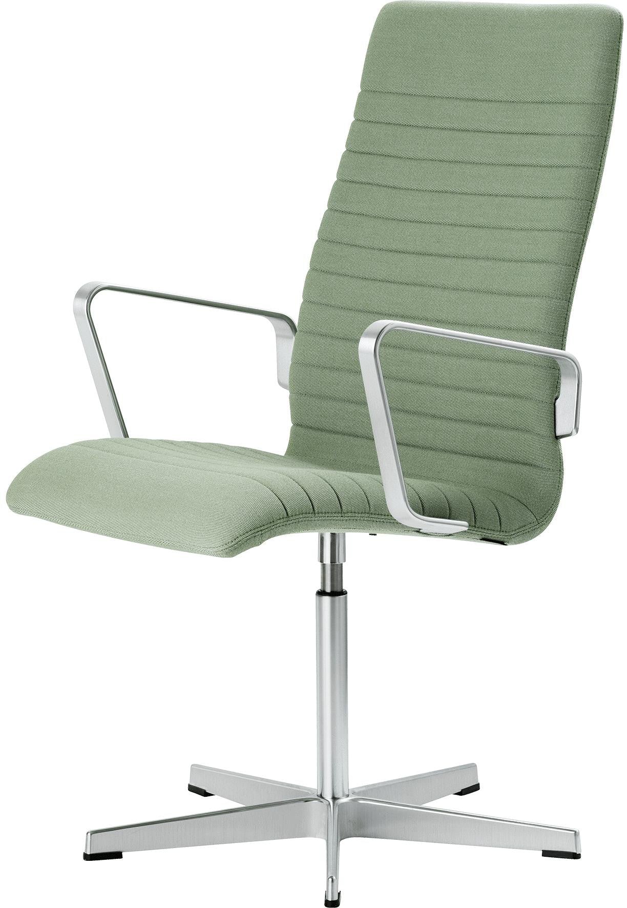 Fritz Hansen Oxford Premium Armchair Fabric Middle Backrest, Rime Green