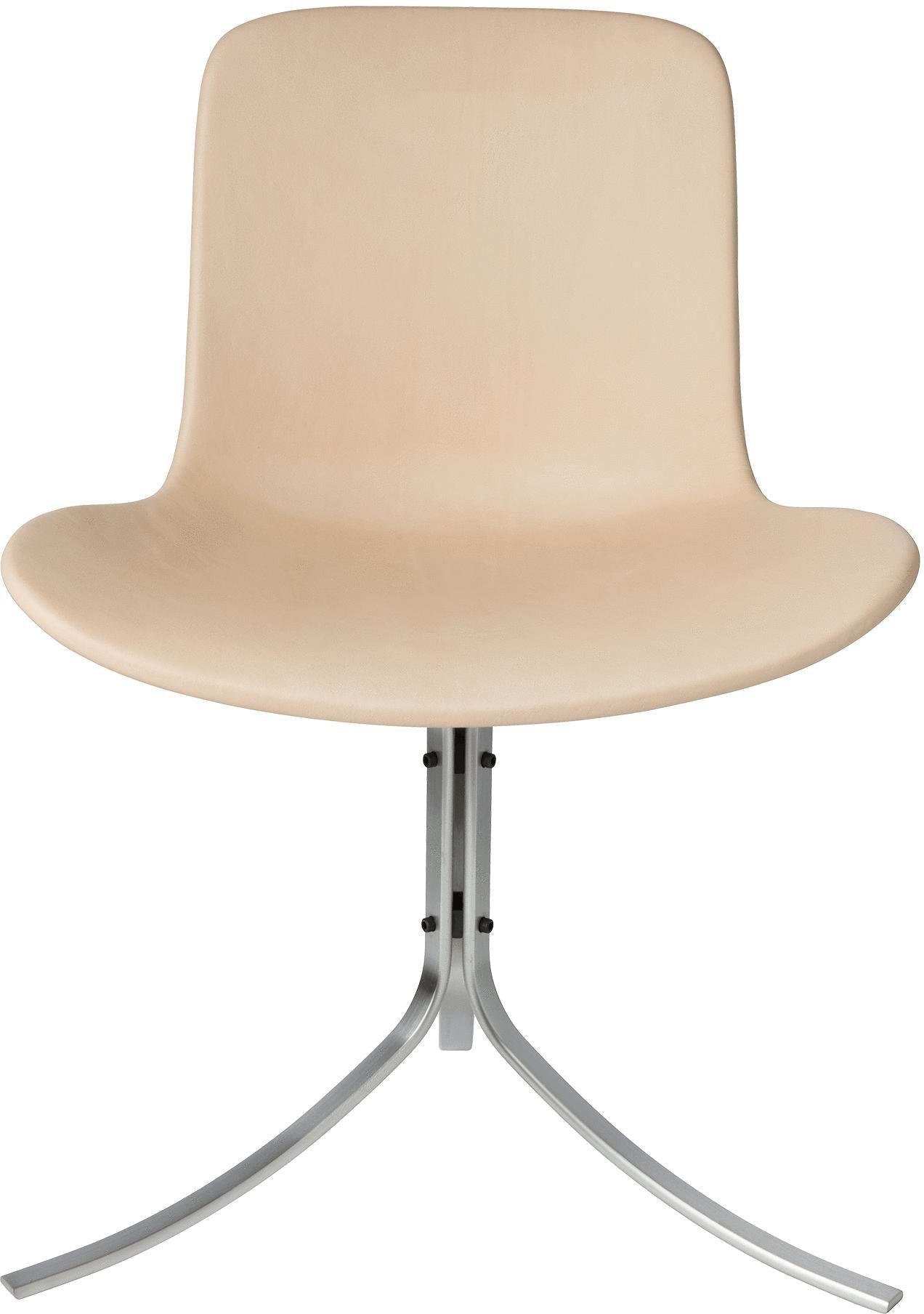 Fritz Hansen PK9 -stoel, natuurlijk leer