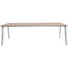 Fritz Hansen Table pluralis aluminium poli, placage de noix