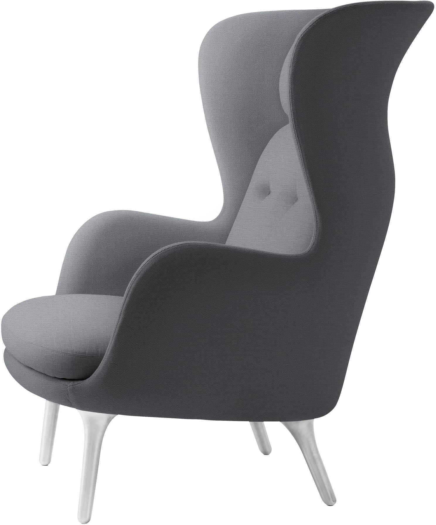 Fritz Hansen Ro Lounge Chair, Monochrome Grey, Aluminium