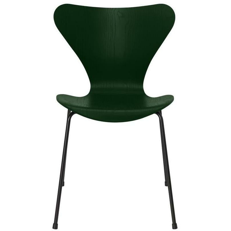 Fritz Hansen Serie 7 stoel geverfd Ash Evergreen Bowl, Black Base