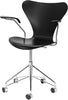 Fritz Hansen Serie 7 Drehsessel Frontpolsterung Leder, Basic Balck