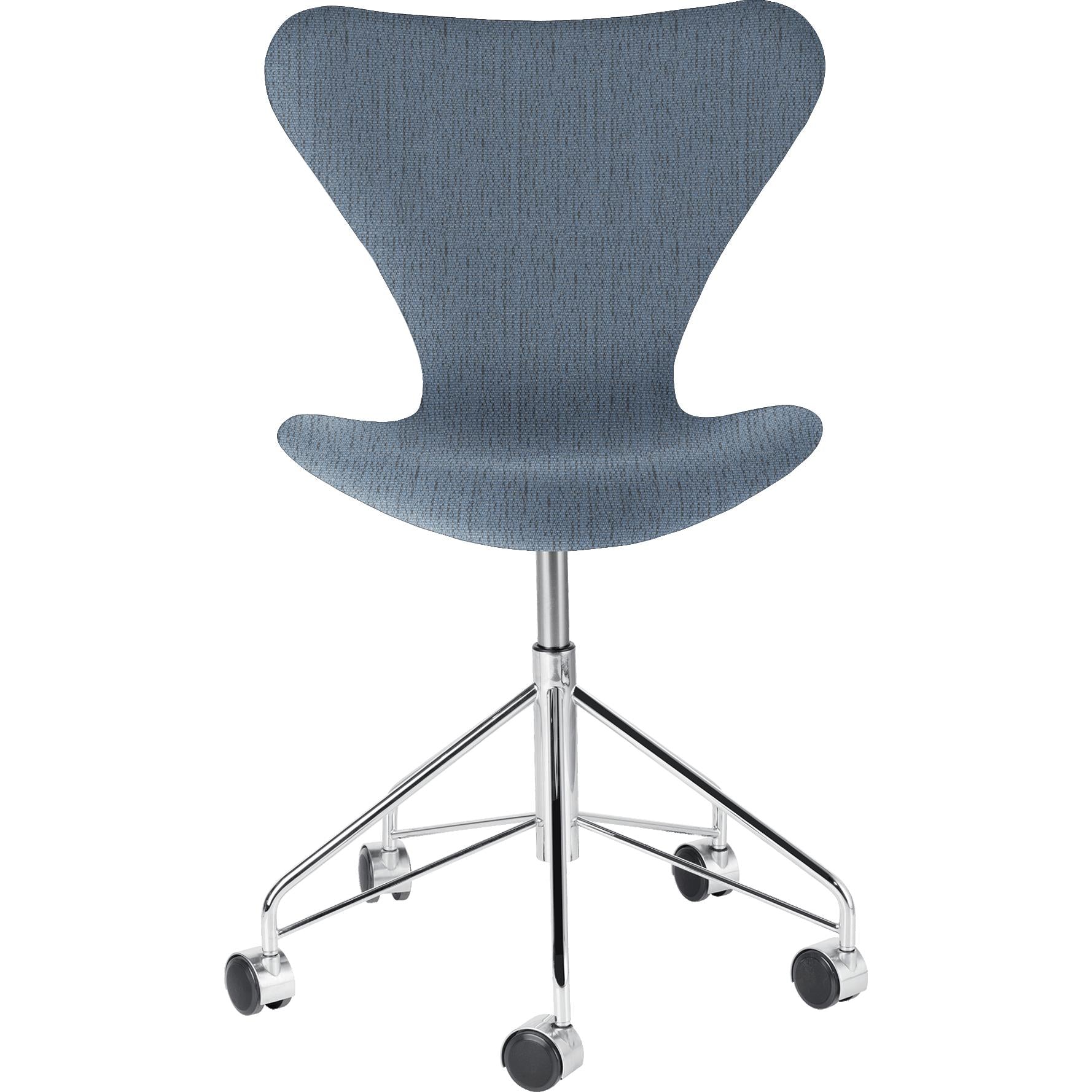 Fritz Hansen Series 7 Sedia girevole Fabric Christianshavn, azzurro, azzurro