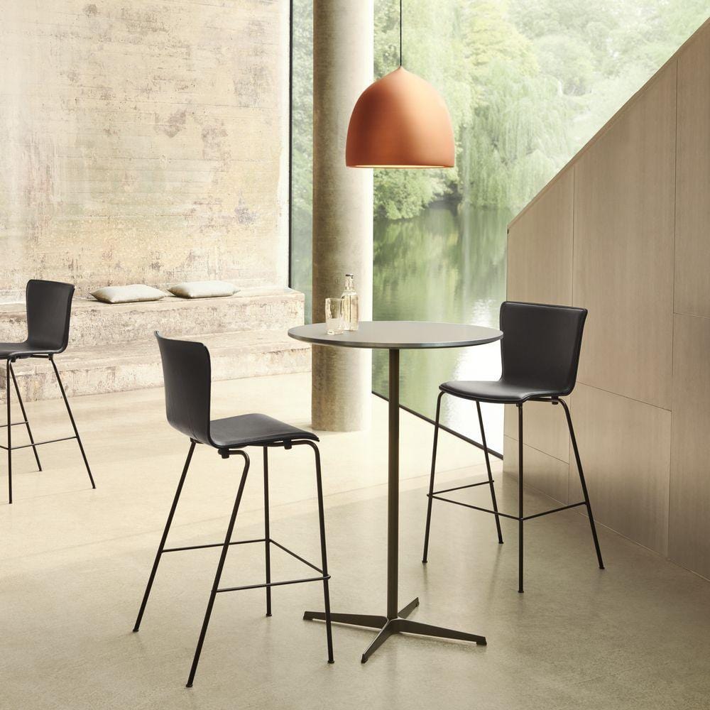 [product_category]-Fritz Hansen Super Circular Bar Table ø75, Efeso Grey/Silver Grey-Fritz Hansen-A902-Grey-Efeso-FRI-7