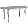 Fritz Hansen Super ellipse Udvidelig bordkrom 100 x170/270 cm, sort laminat